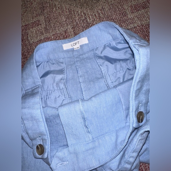 Ann Taylor loft linen cotton blend high waist wide leg cropped palazzo pants med - Picture 8 of 11